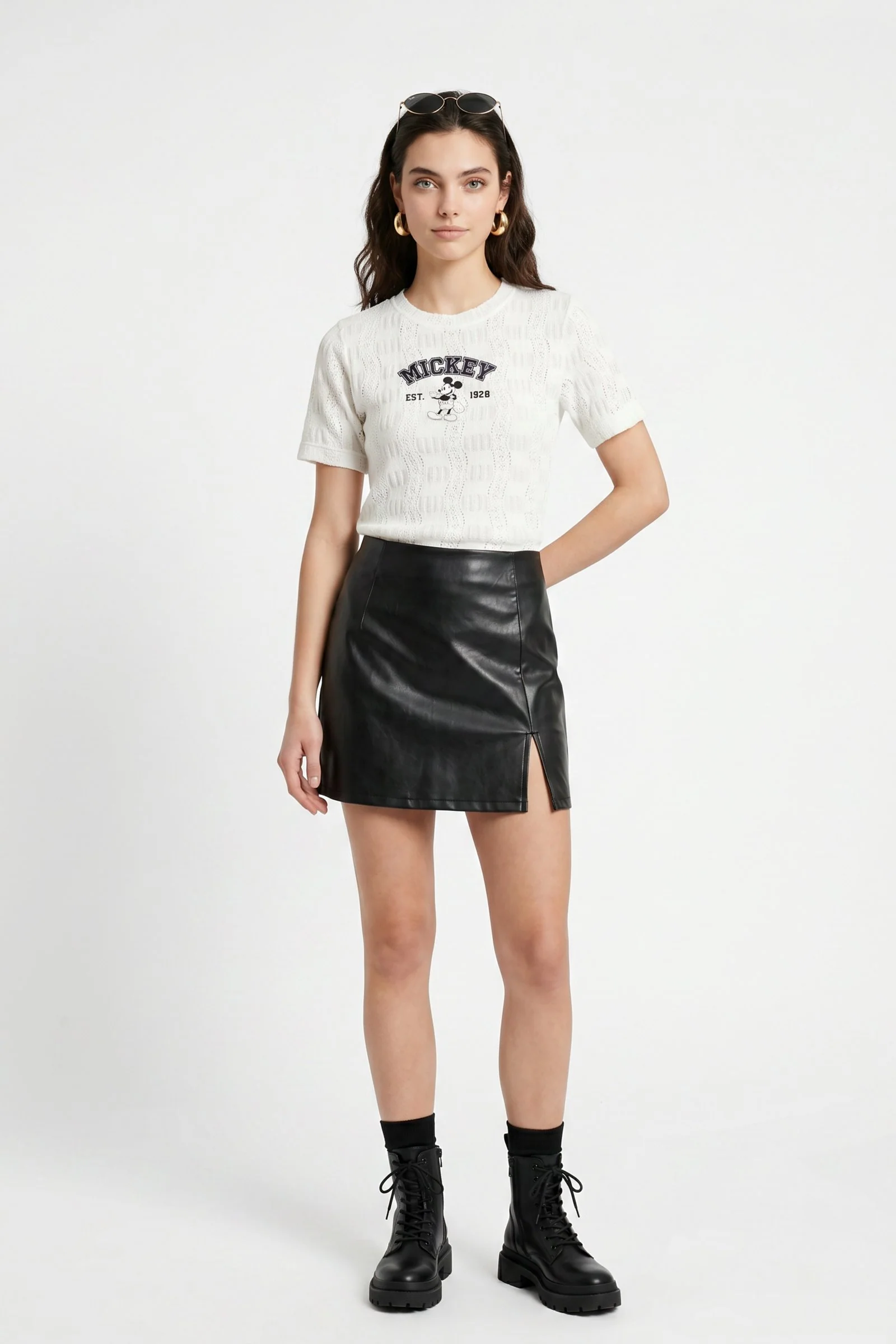 Blusa de dama mickey cuello redondo