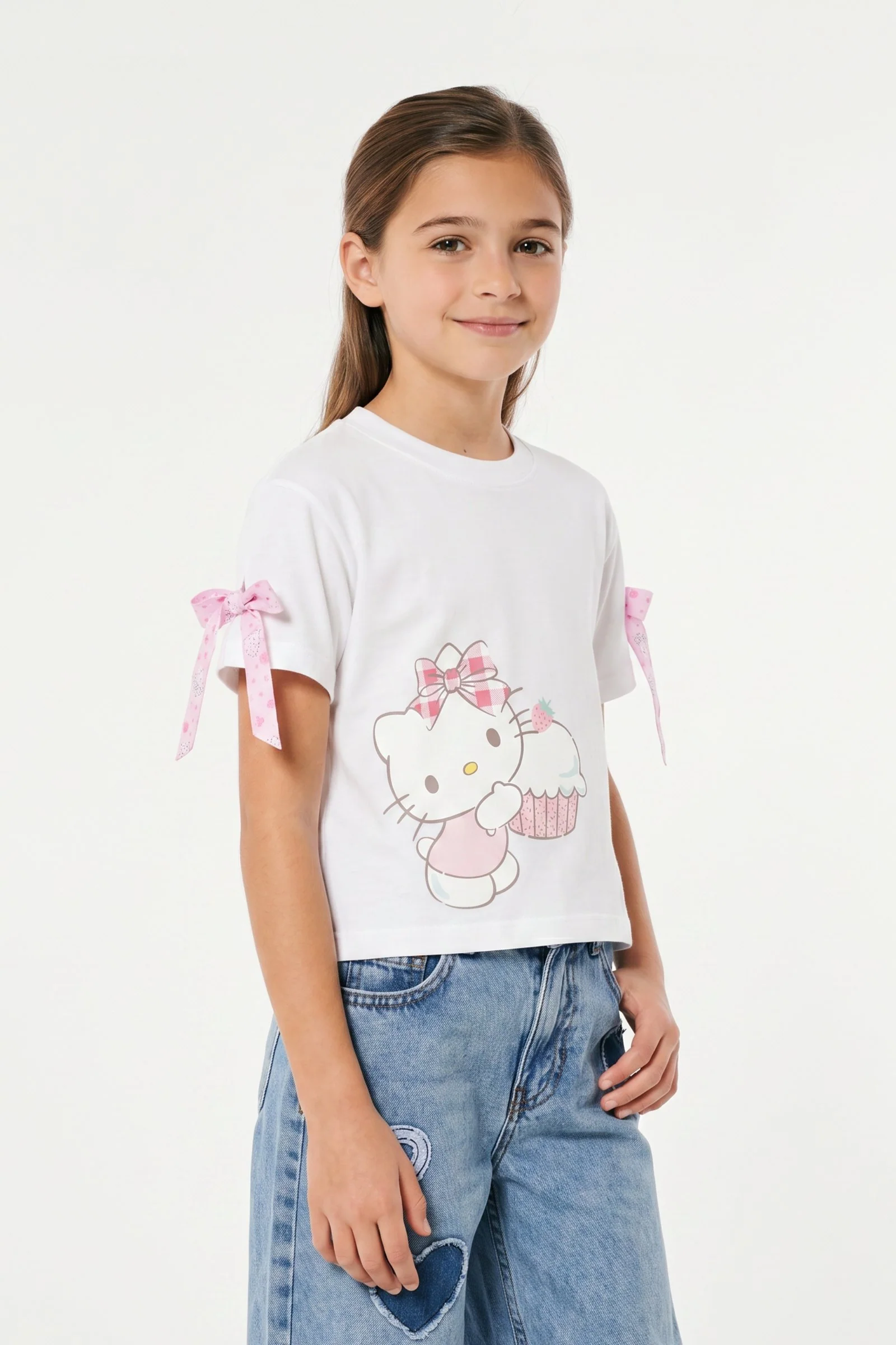 Blusa de niña hello kitty cuello redondo - Image 4