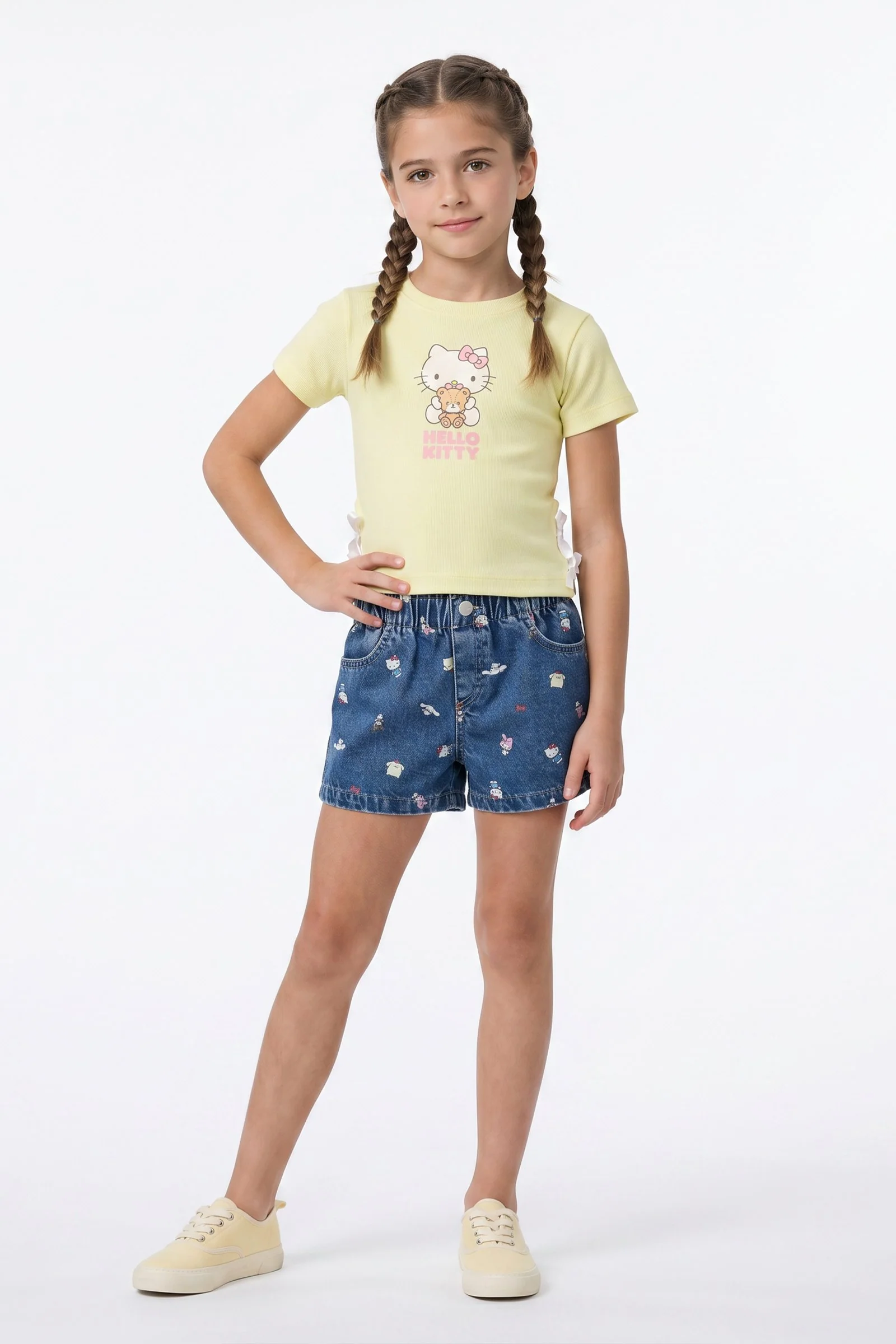 Blusa de niña hello kitty manga corta