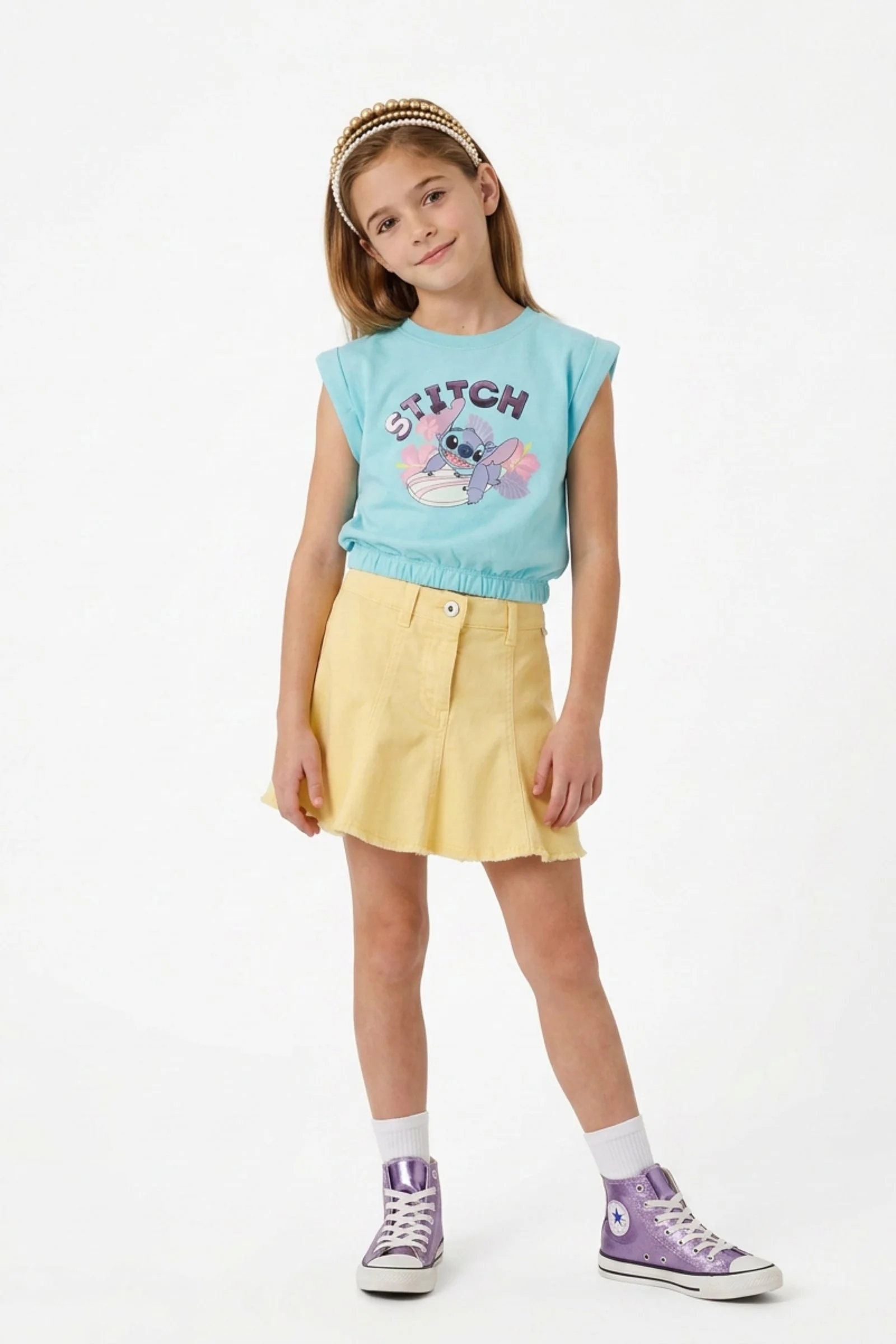 Blusa de niña stitch cuello redondo - Image 2