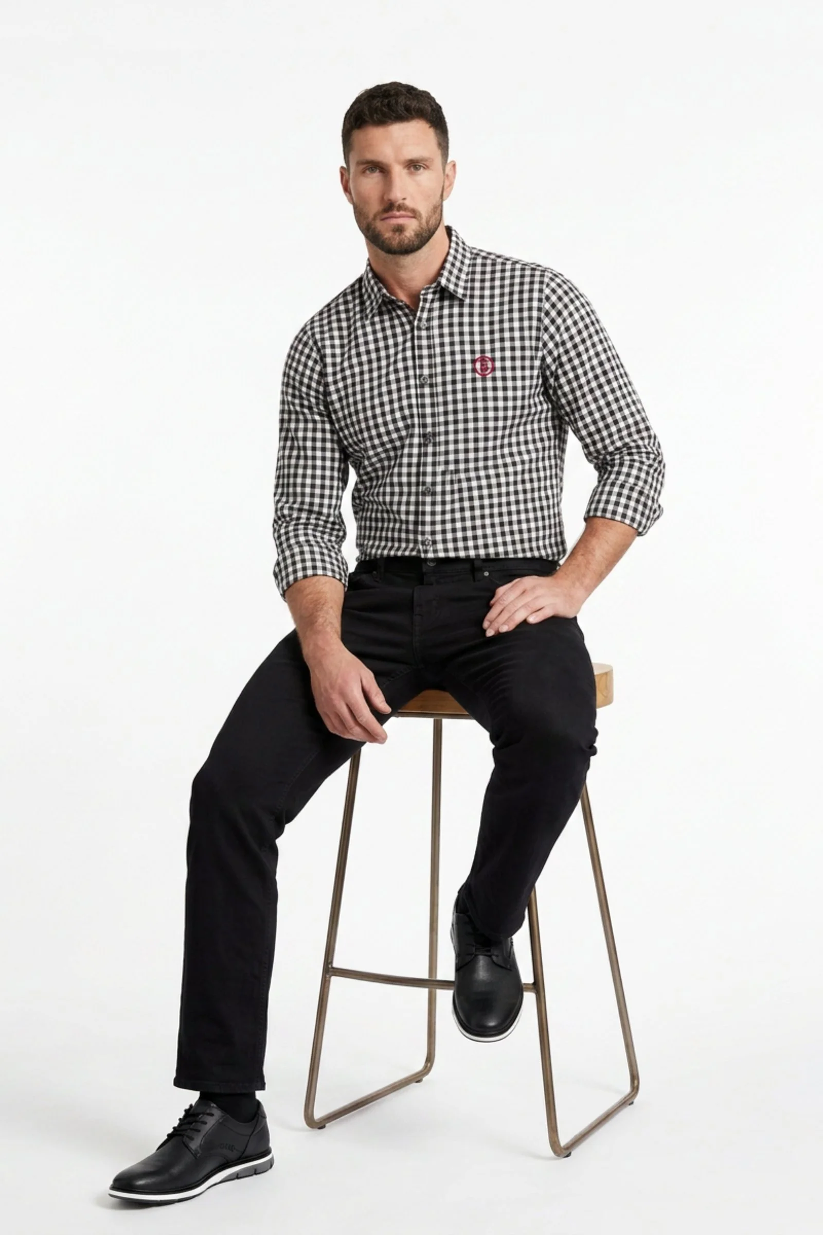 Camisa de hombre elegante manga larga