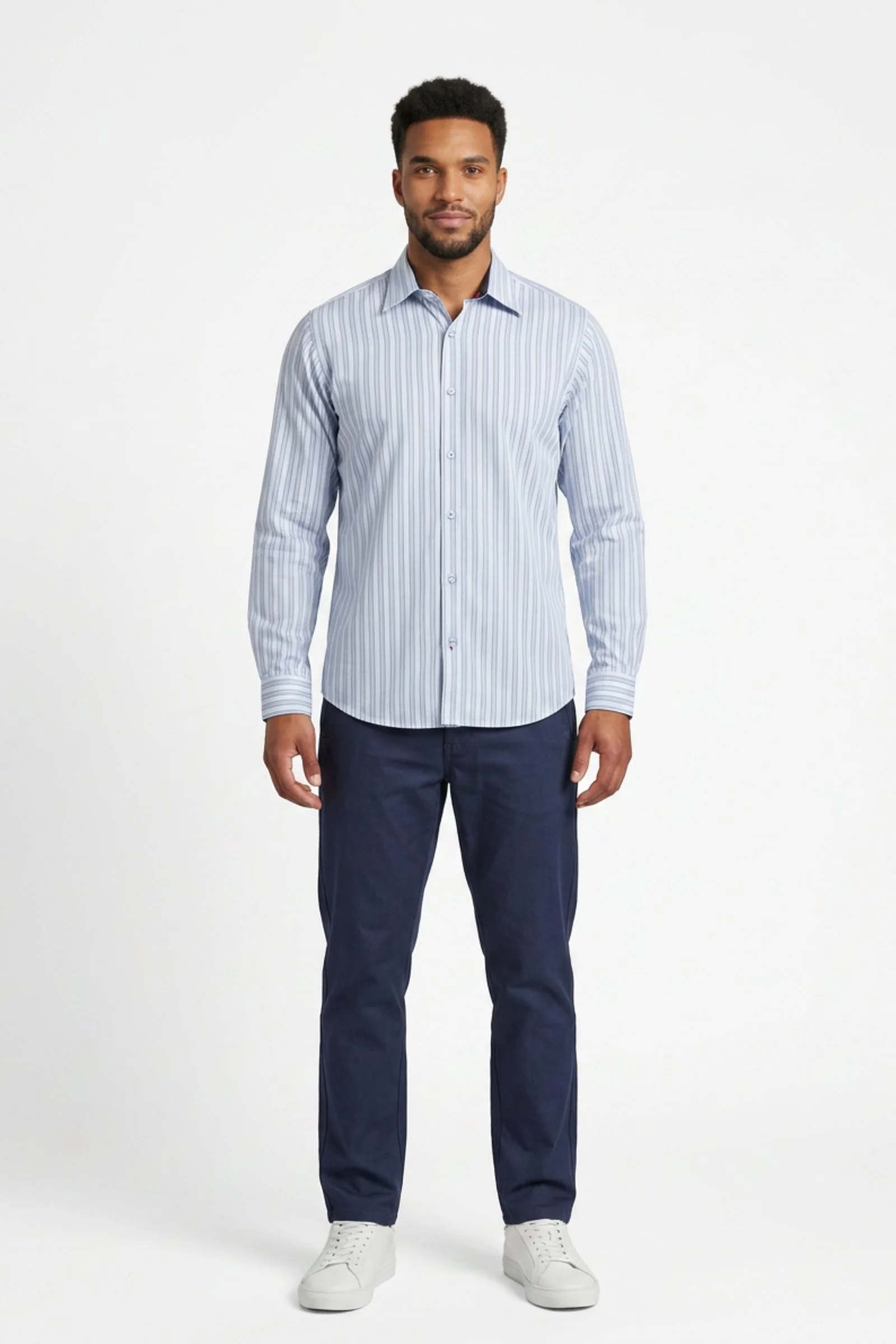 Camisa de hombre elegante manga larga