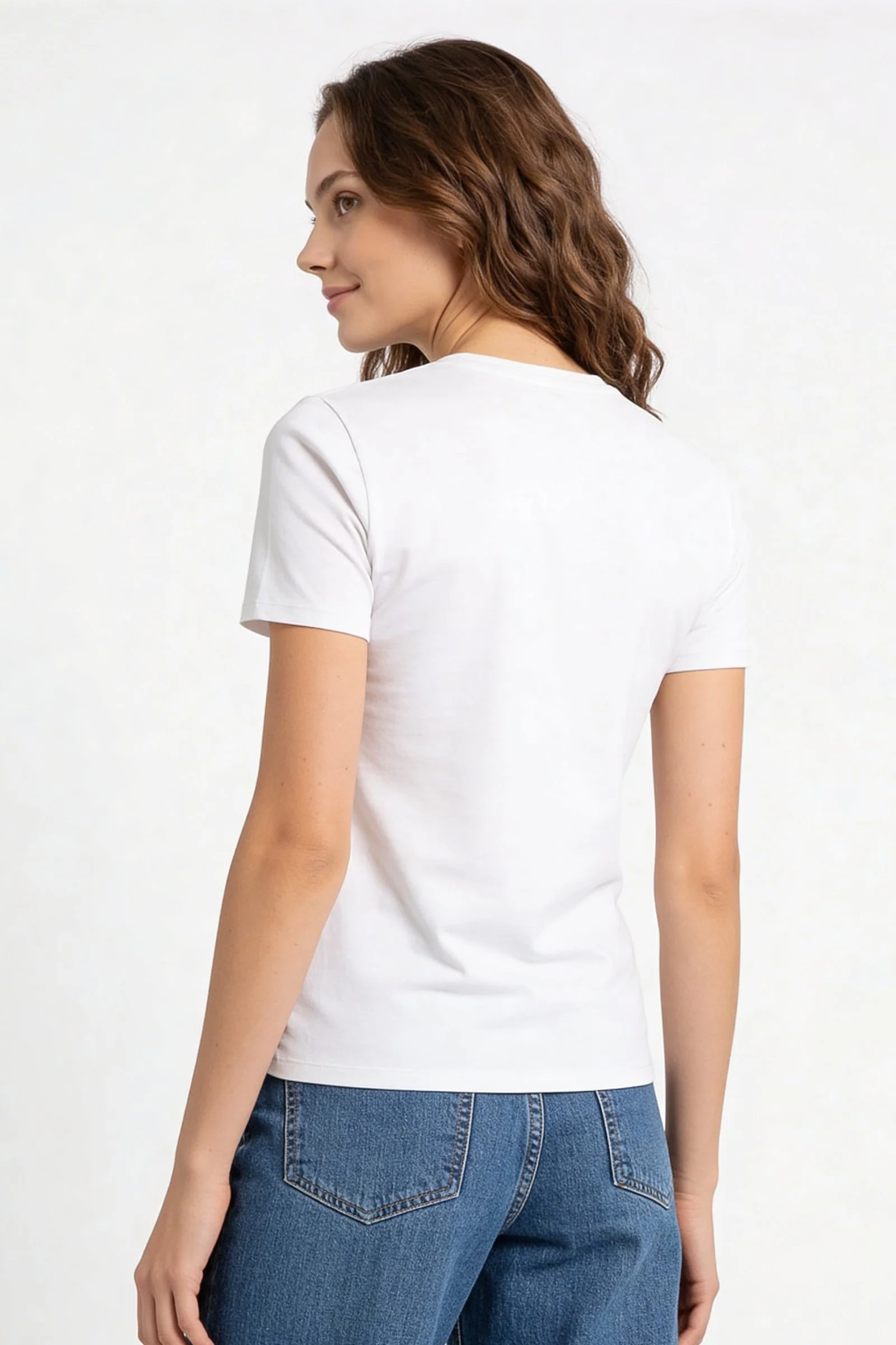 Camiseta de dama basico ajustada - Image 4