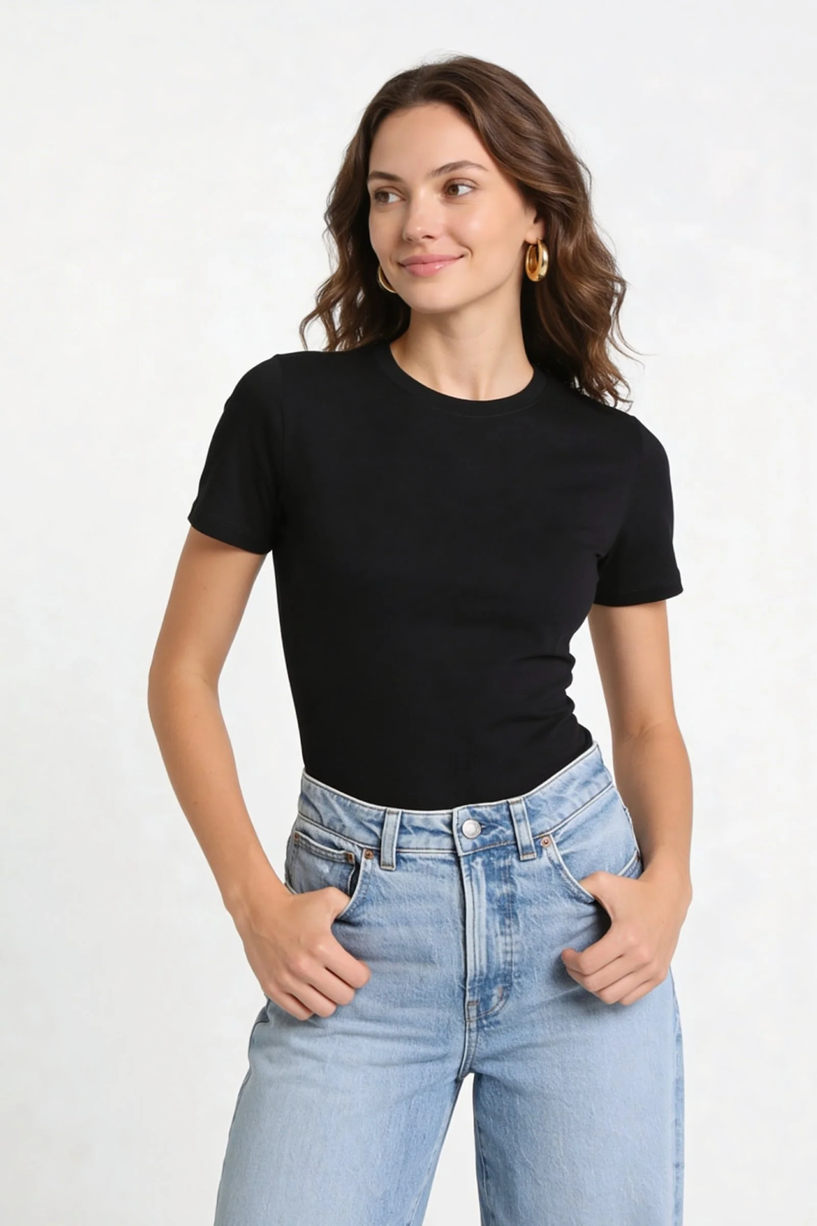 Camiseta de dama basico ajustada - Image 6