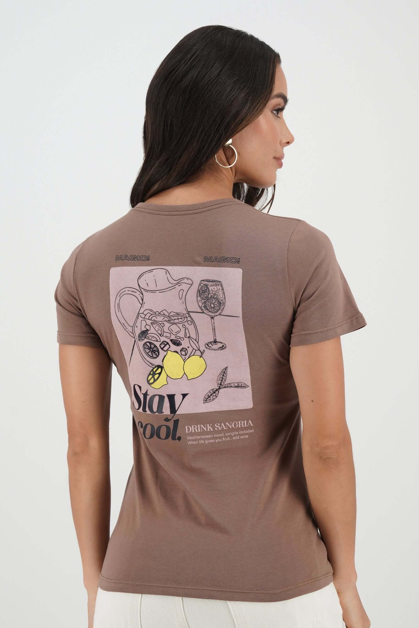 Camiseta de dama casual cuello redondo - Image 4