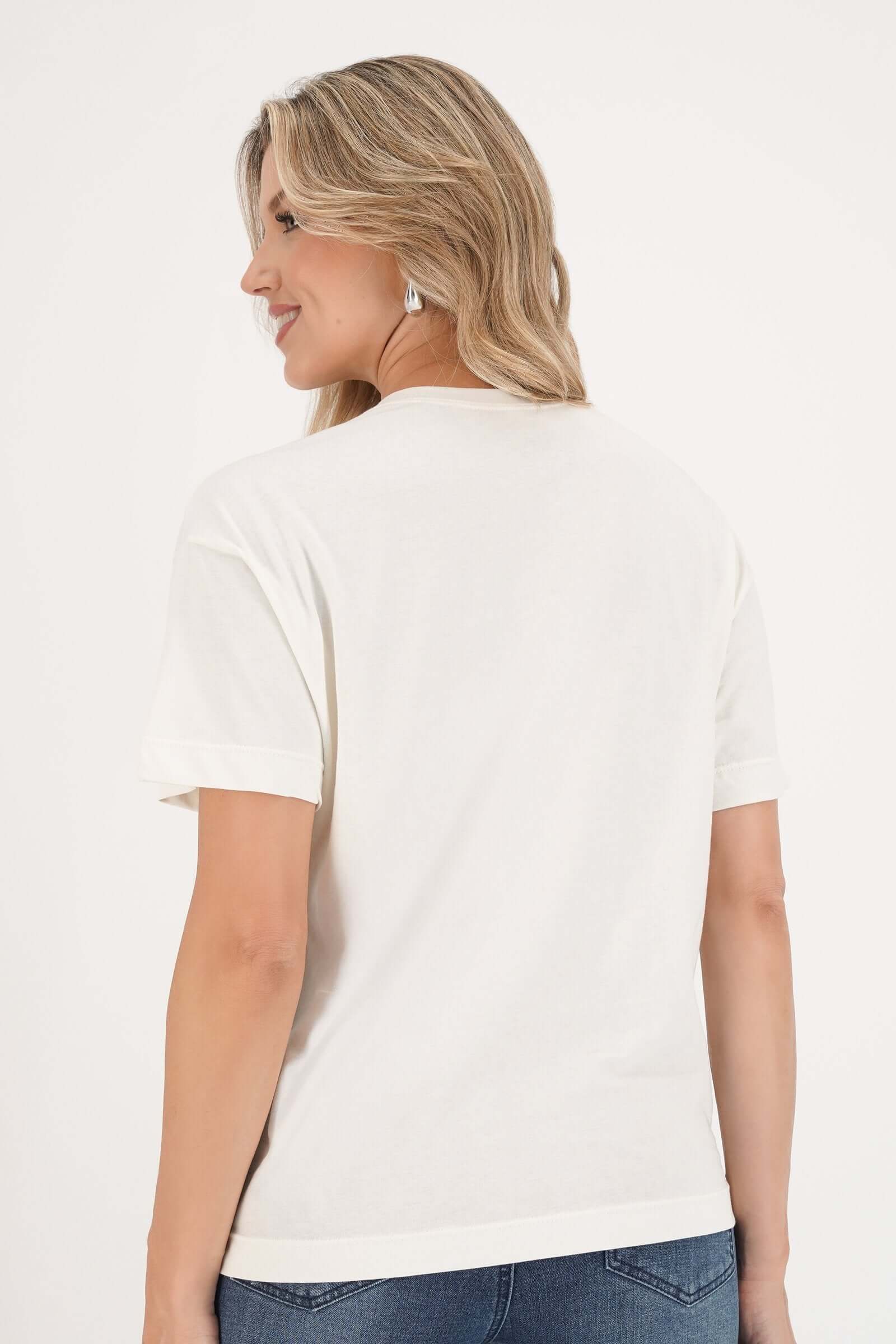 Camiseta de dama casual cuello redondo - Image 4