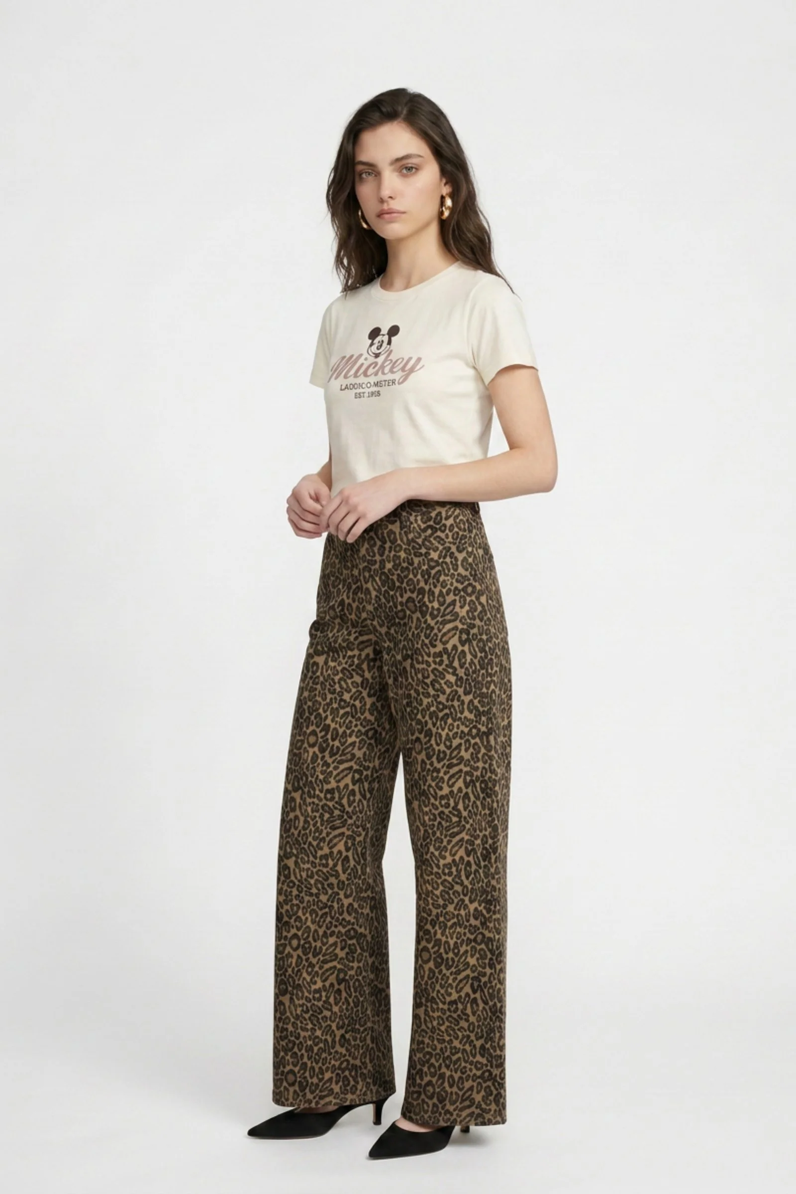Camiseta de dama mickey manga corta