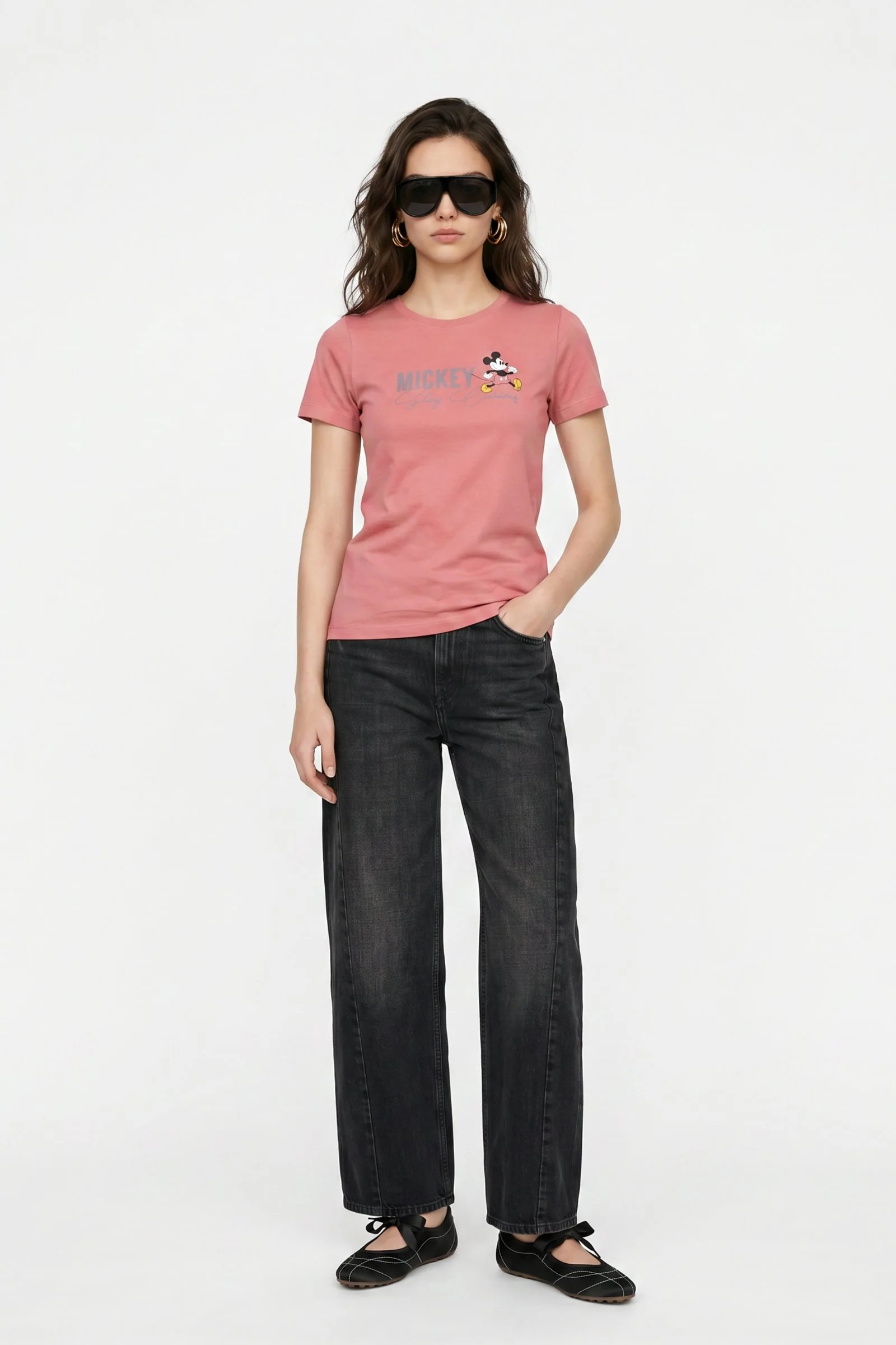 Camiseta de dama mickey manga corta