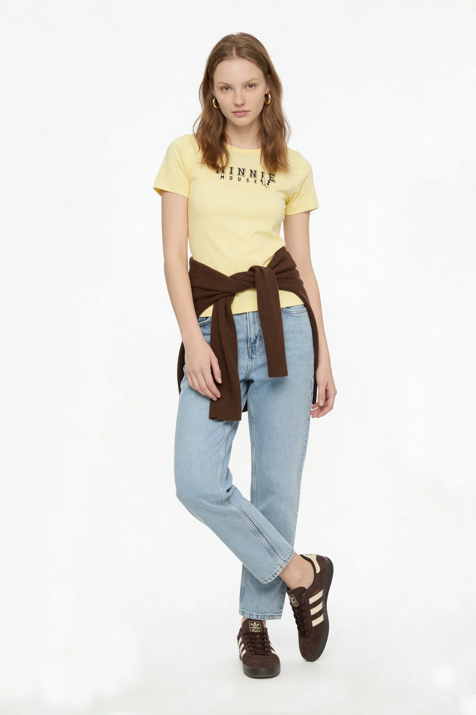 Camiseta de dama minnie cuello redondo