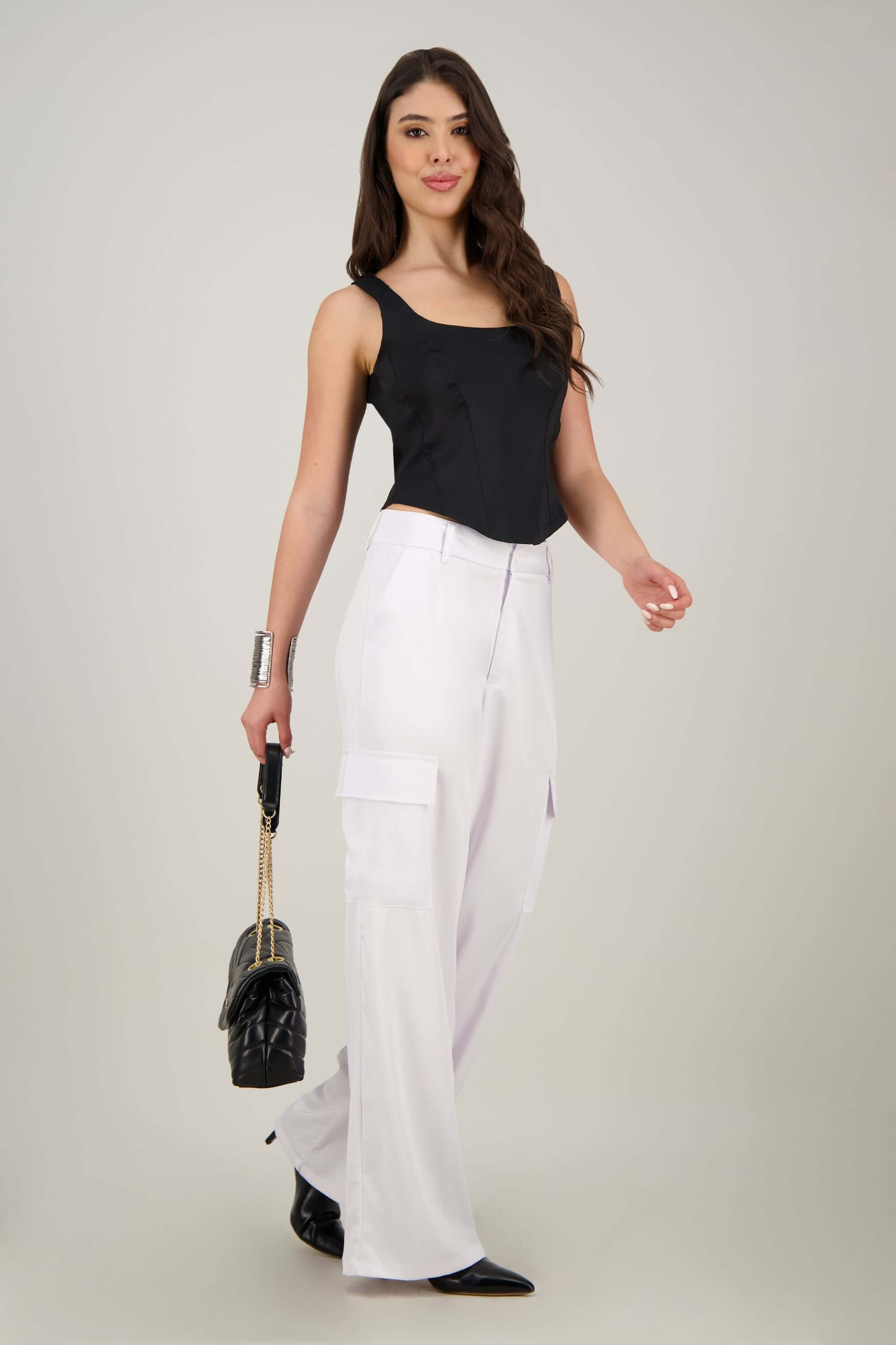Pantalon de dama cargo amplia - Image 4