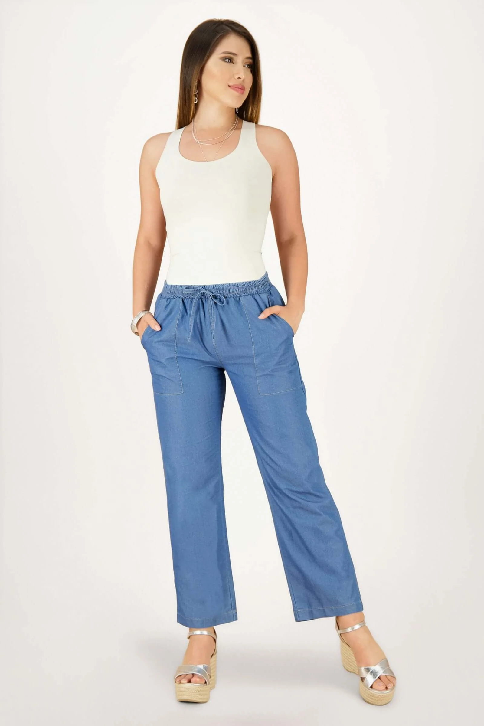 Pantalon de dama clásico silueta semi ajustada - Image 2