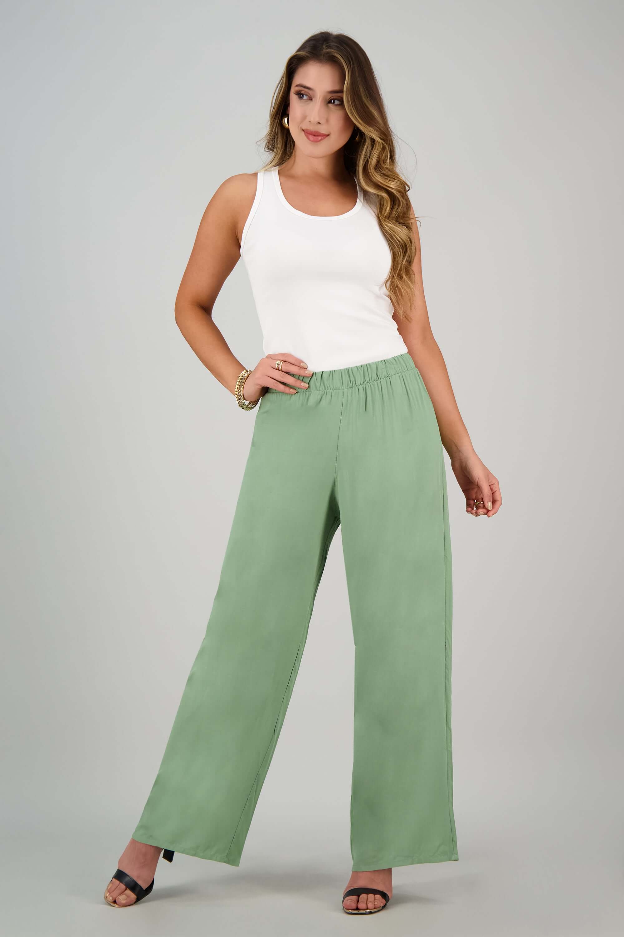 Pantalon de dama ancho amplia - Image 24