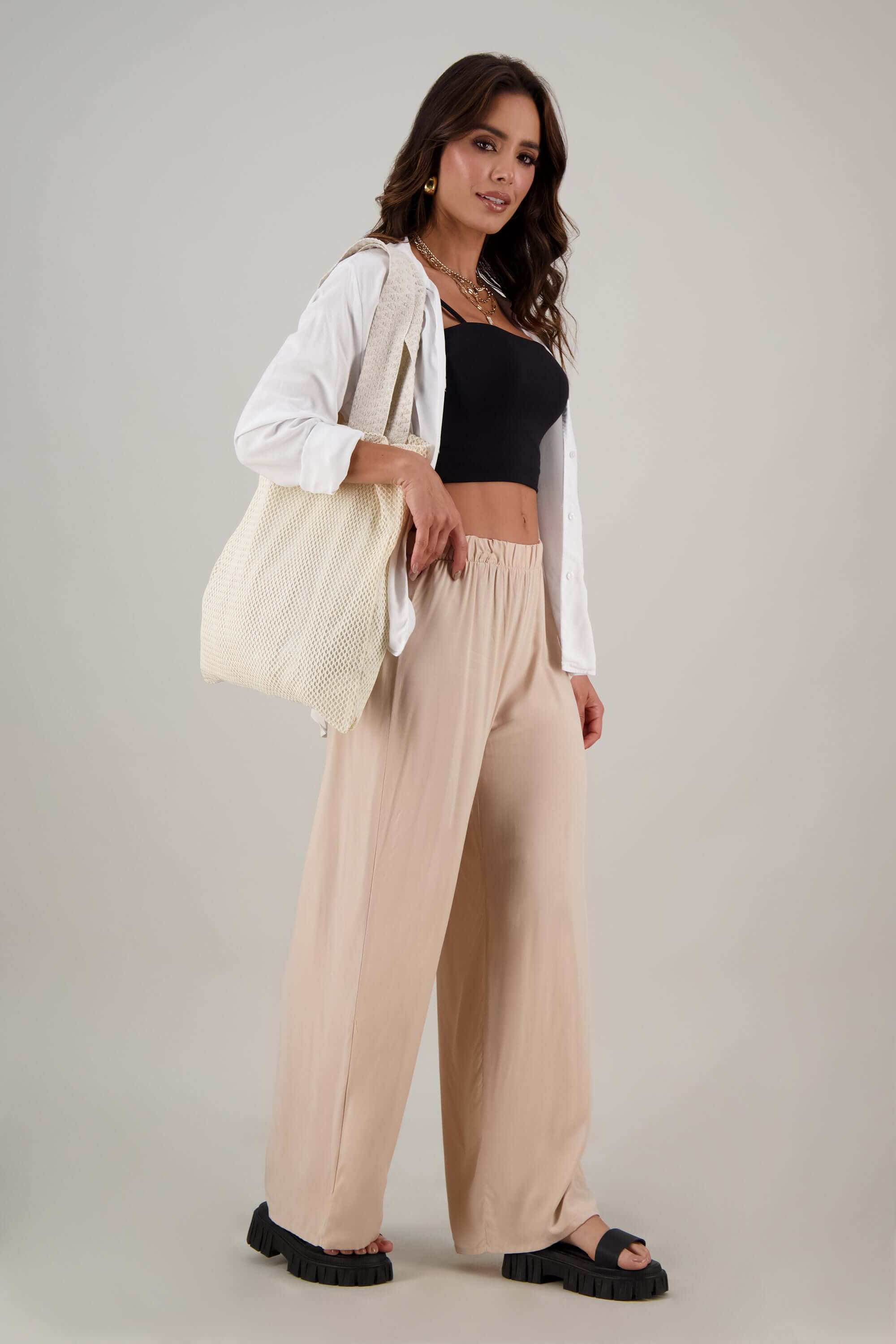 Pantalon de dama ancho amplia - Image 28