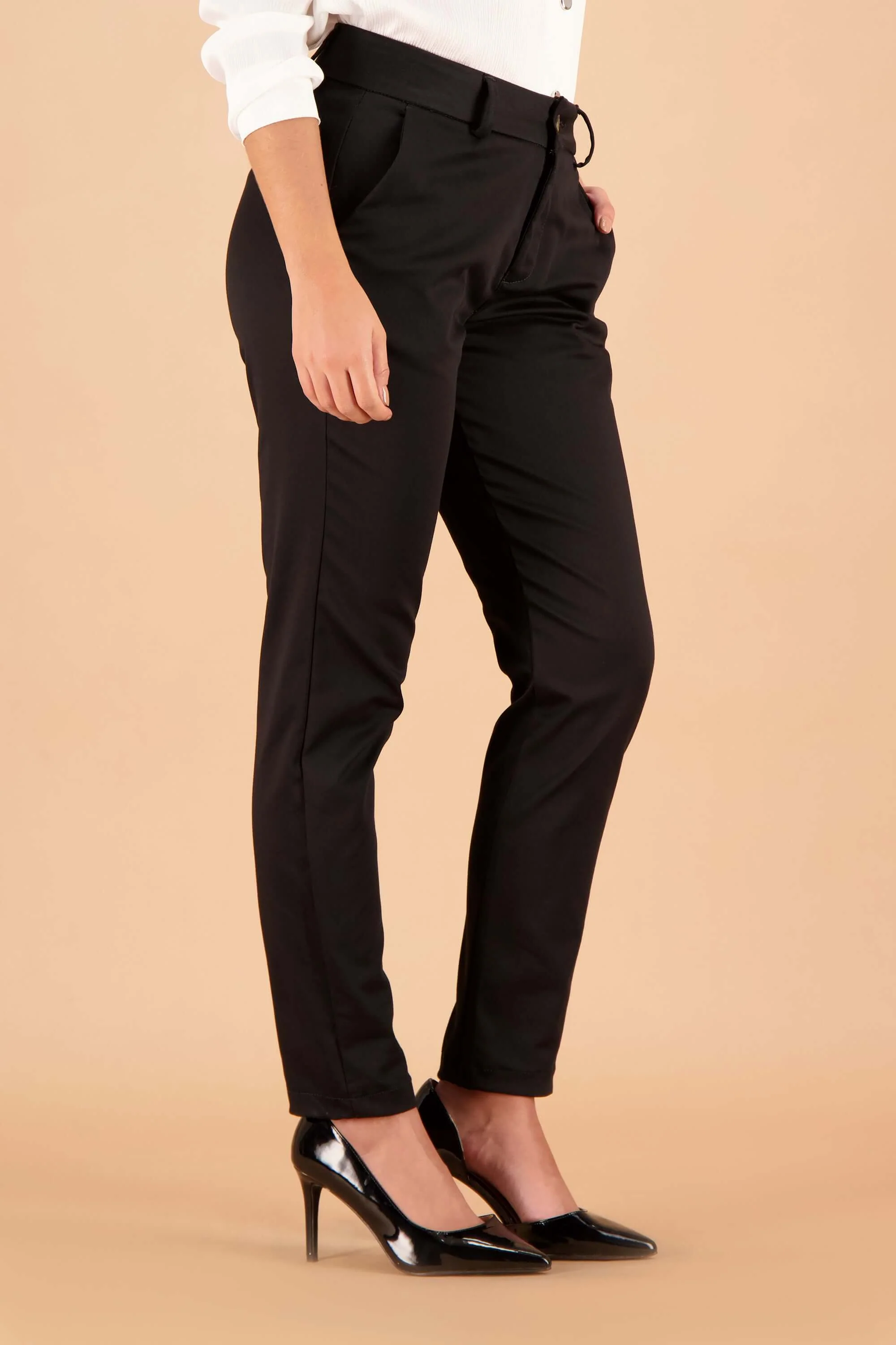 Pantalon de dama drill ajustada - Image 4
