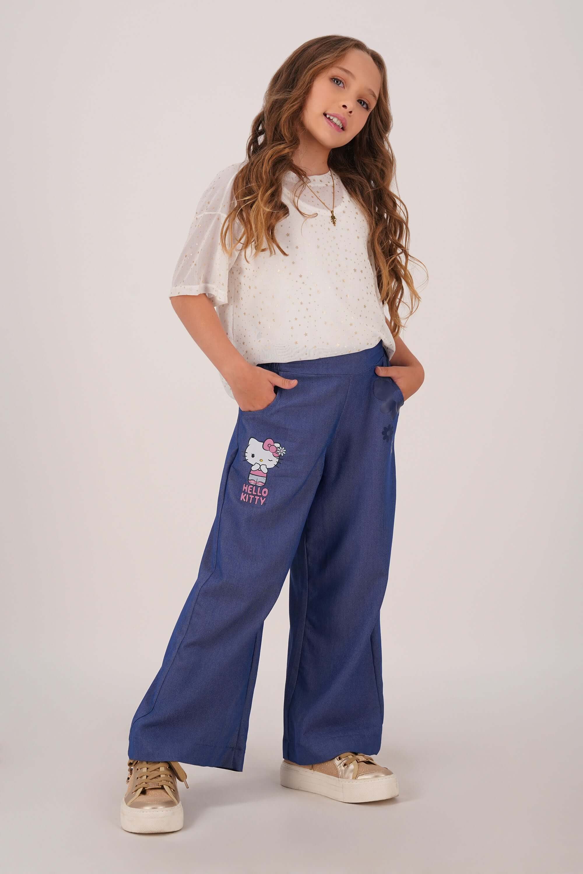 Pantalon de niña hello kitty silueta amplia - Image 4