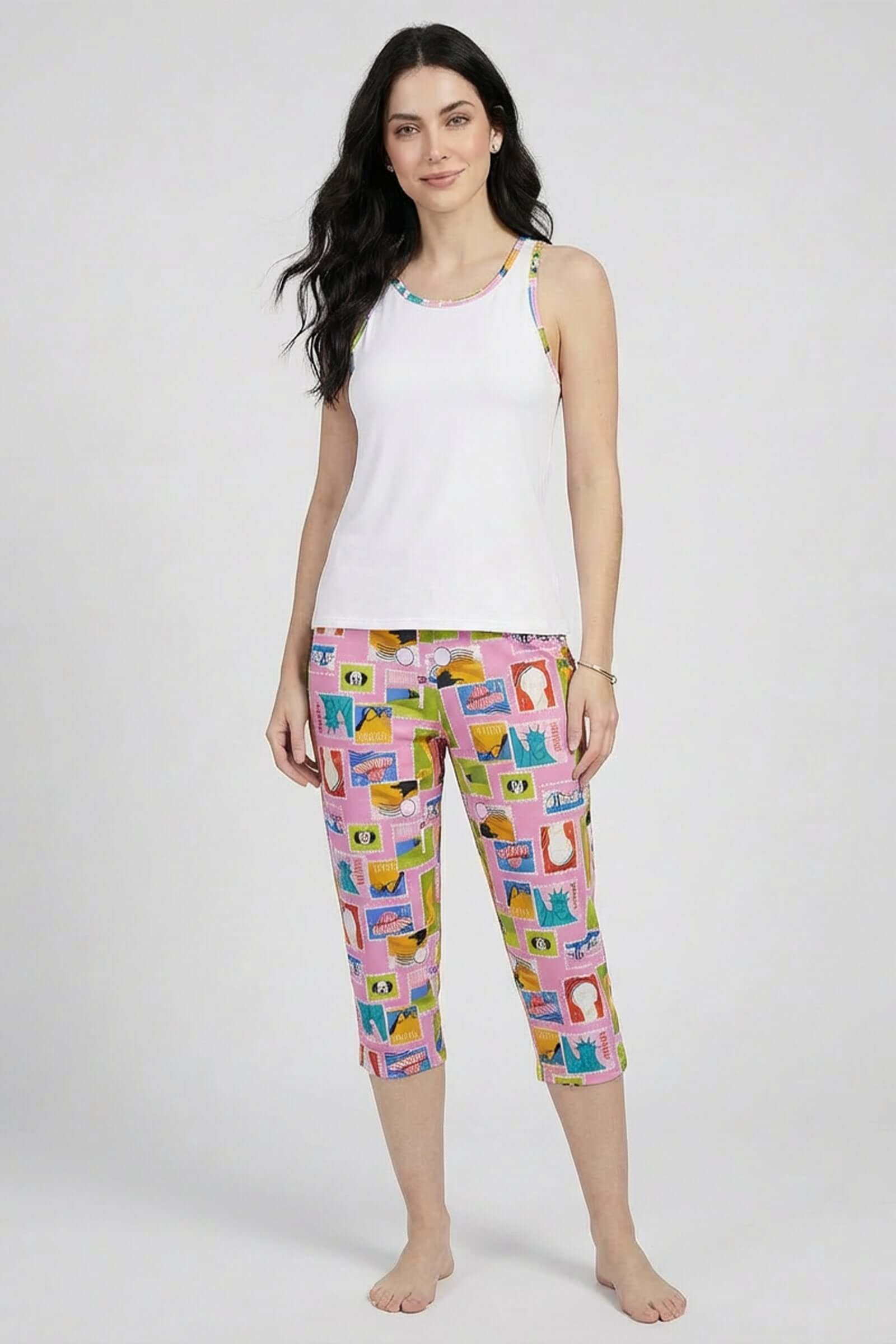 Pijama de dama básica cuello redondo - Image 6