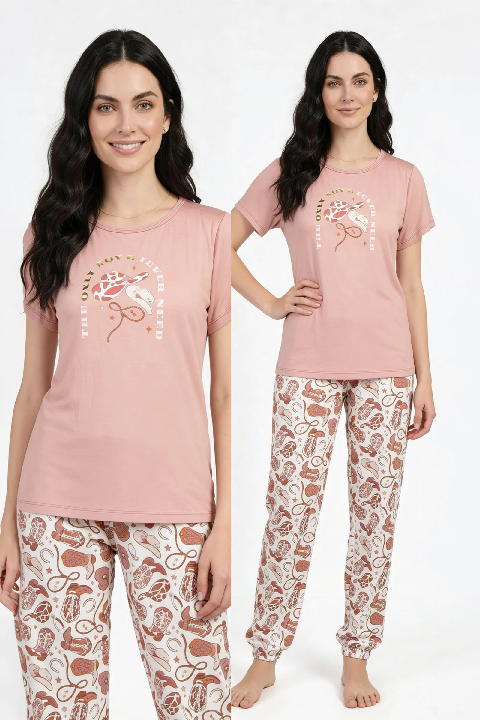 Pijama de dama estampada - Image 4