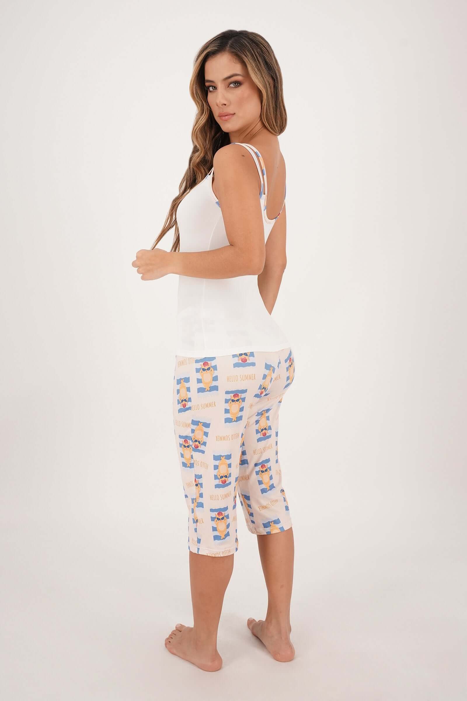 Pijama de dama estampada - Image 3
