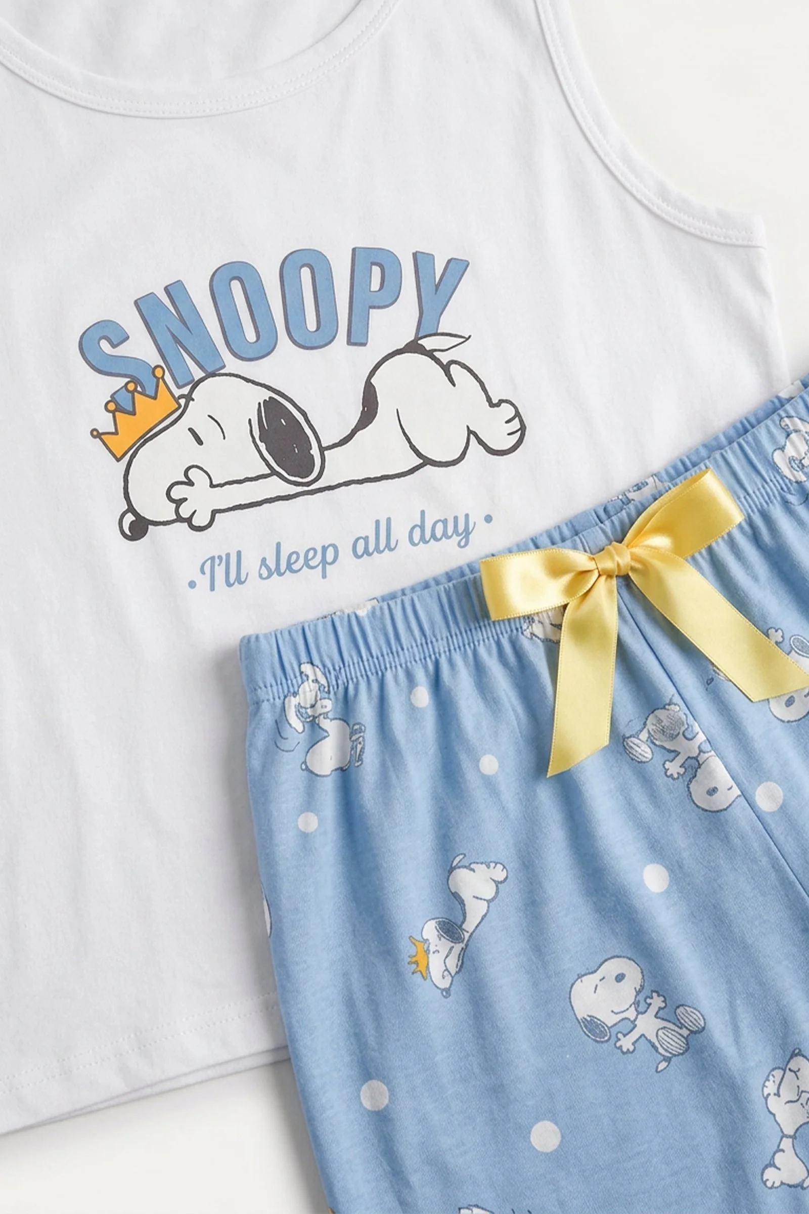 Pijama de dama snoopy manga sisa - Image 4