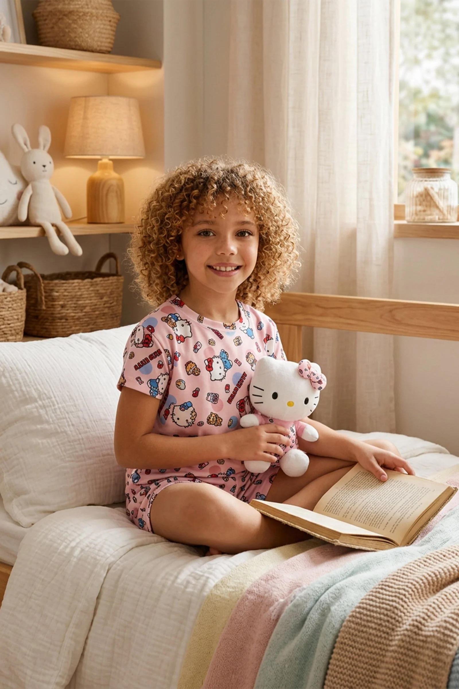 Pijama de niña hello kitty manga corta - Image 5