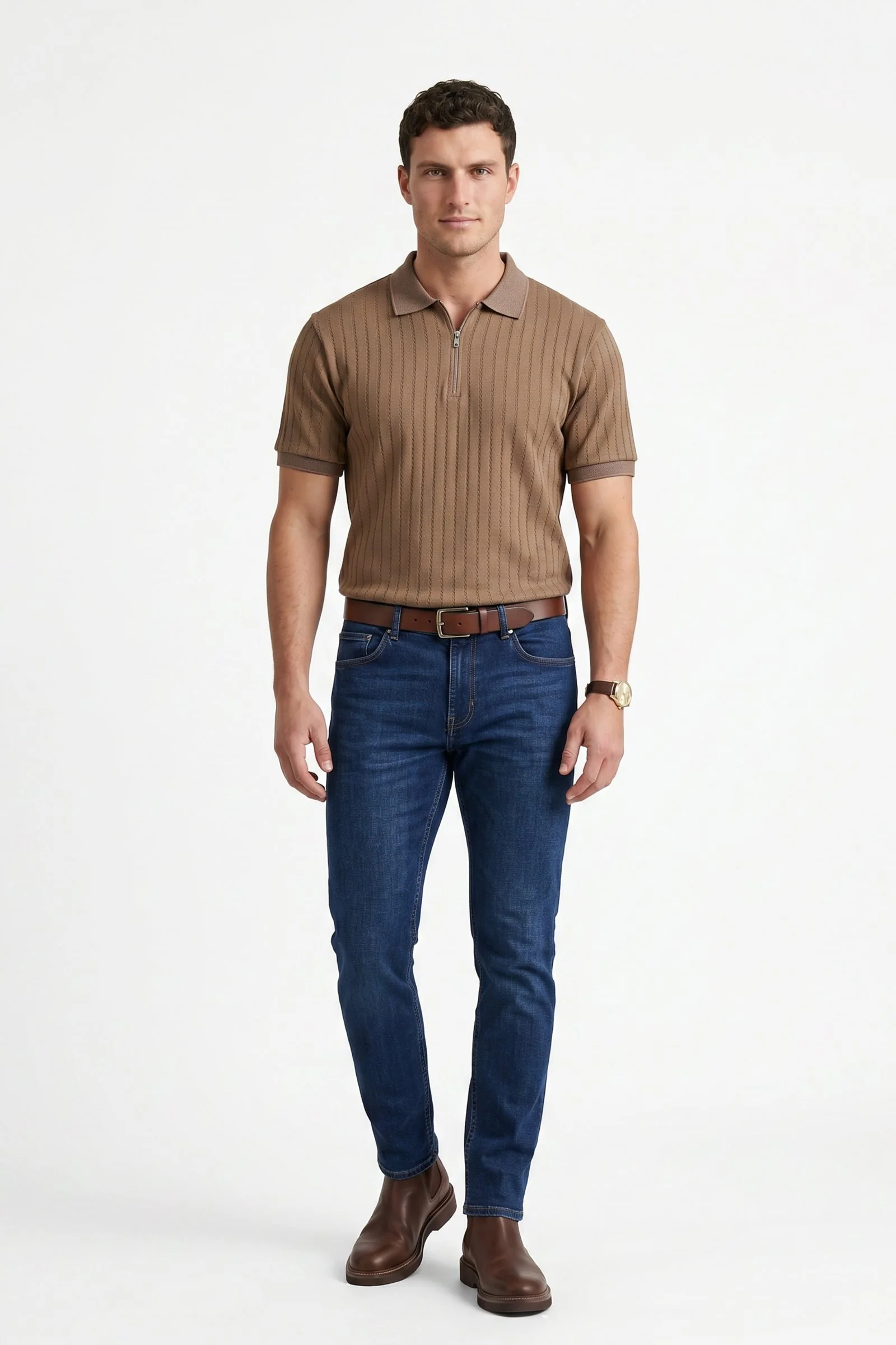 Polo de hombre casual cuello camisero