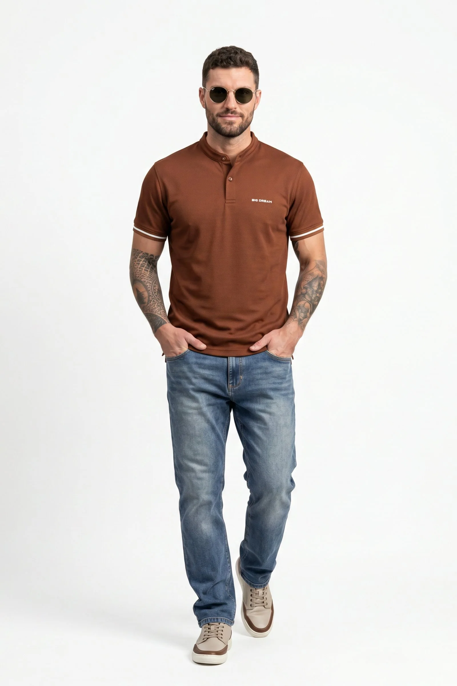 Polo de hombre casual cuello camisero