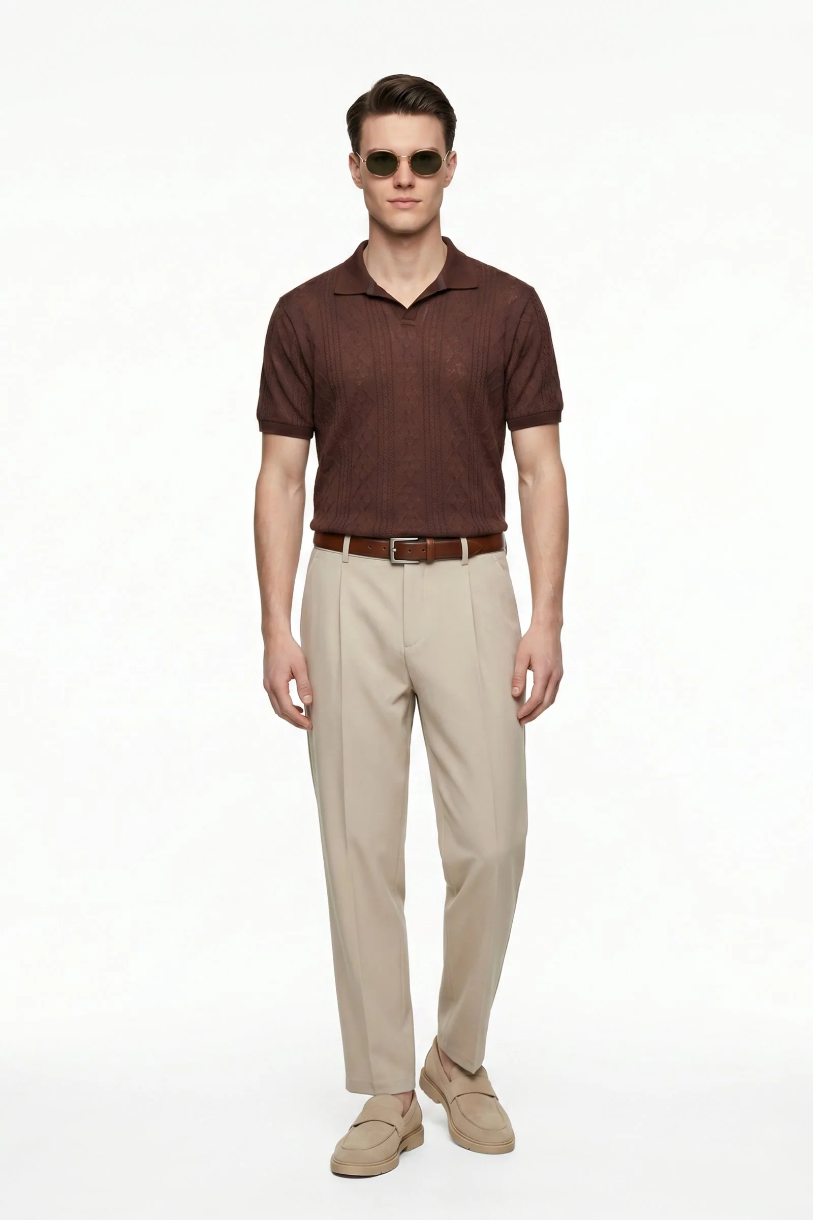 Polo de hombre de moda cuello camisero