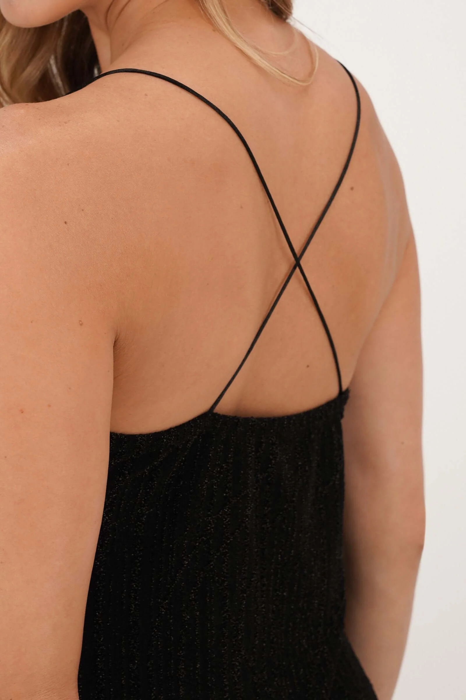 Vestido de dama moda cuello en v - Image 3