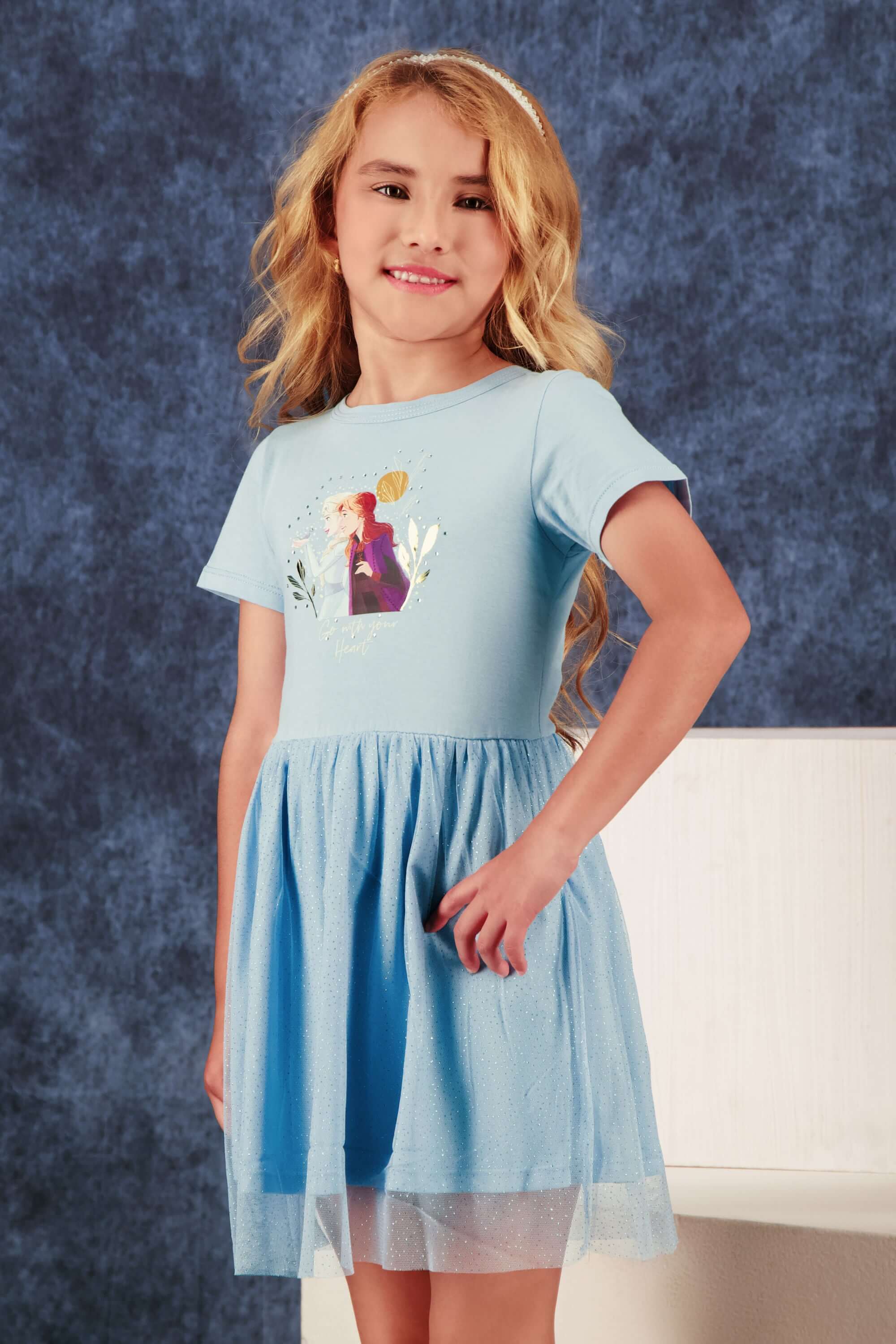 Vestido de niña frozen cuello redondo - Image 4